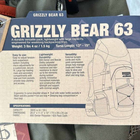 JanSport GRIZZLY BEAR 63 - New Cilantro Grn - Picture 16 of 16